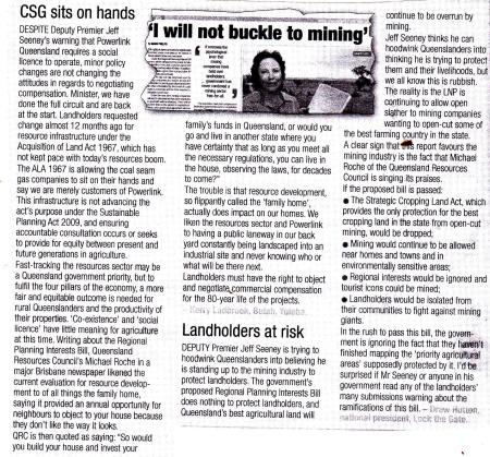 CSG sits on its hands